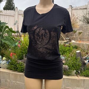 McQ by Alexander McQueen Black Graphic Tee
